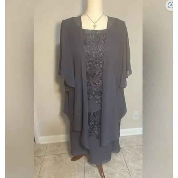 JJs House Formal Dress Wedding Size 12 Blue Gray Stormy - Picture 1 of 8